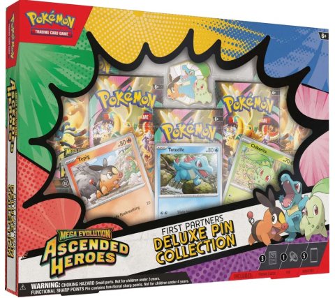 Pokemon TCG Mega Evolution - Ascended Heroes: First Partners Deluxe Pin Collection English