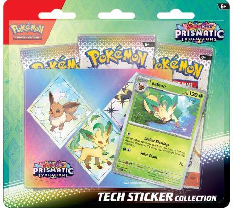 Pokemon TCG Scarlet & Violet Prismatic Evolutions Tech Sticker Blister: Leafeon English