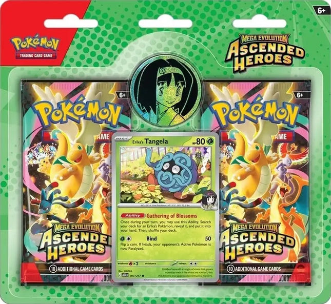 Pokemon TCG Ascended Heroes 2-Pack Blister - Erika's Tangela English