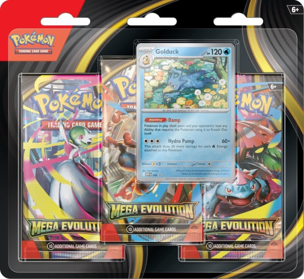 Pokemon TCG Mega Evolution 3 Pack Blister (Styles Vary) English